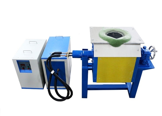 Industrial electric induction small capacity tilting small furnace for melting metal